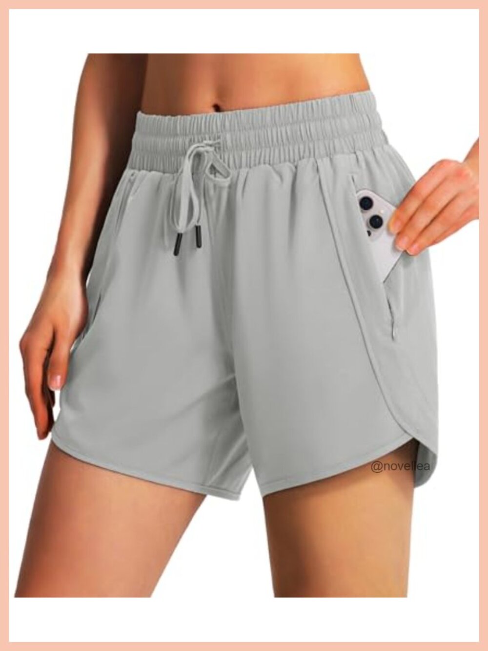 Women's Athletic Running Shorts Quick Dry Zipper Pockets 5" 7"
